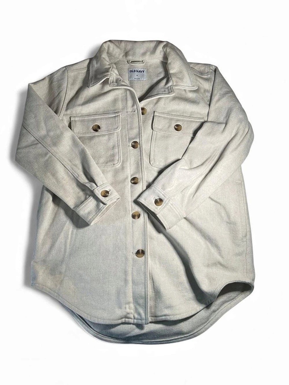 Old Navy Button-Front Fleece Shacket Women's Medium